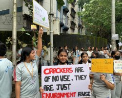  Rally conducted by CMCA of Std VIII Students - Say No To Crackers